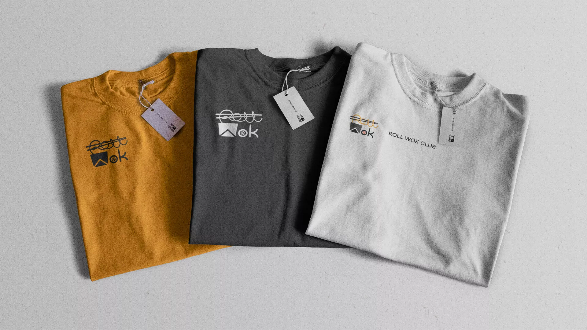 Разработка логотипа суши-бара «Roll Wok Club» в Слюдянке