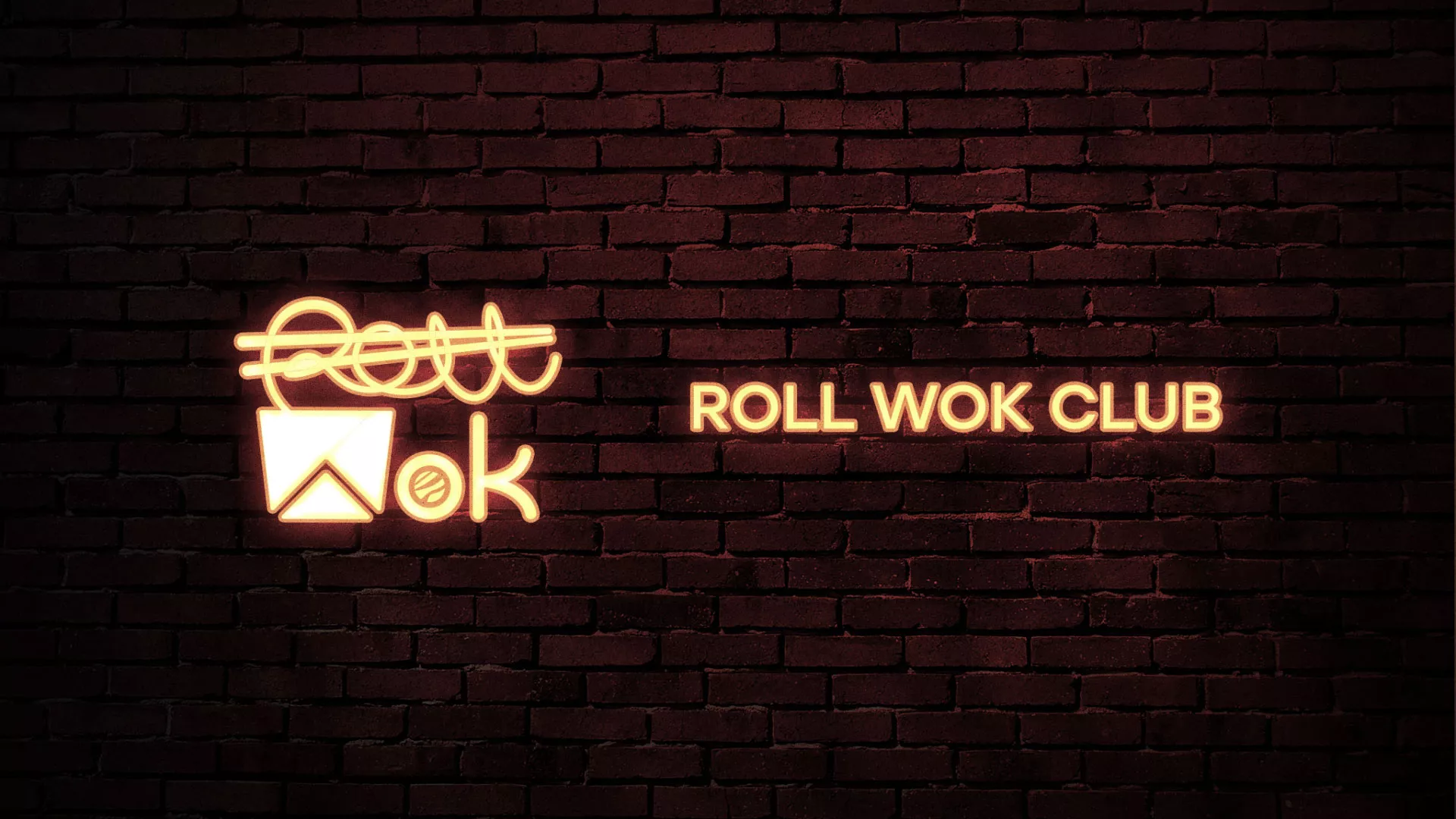 Разработка логотипа суши-бара «Roll Wok Club» в Слюдянке