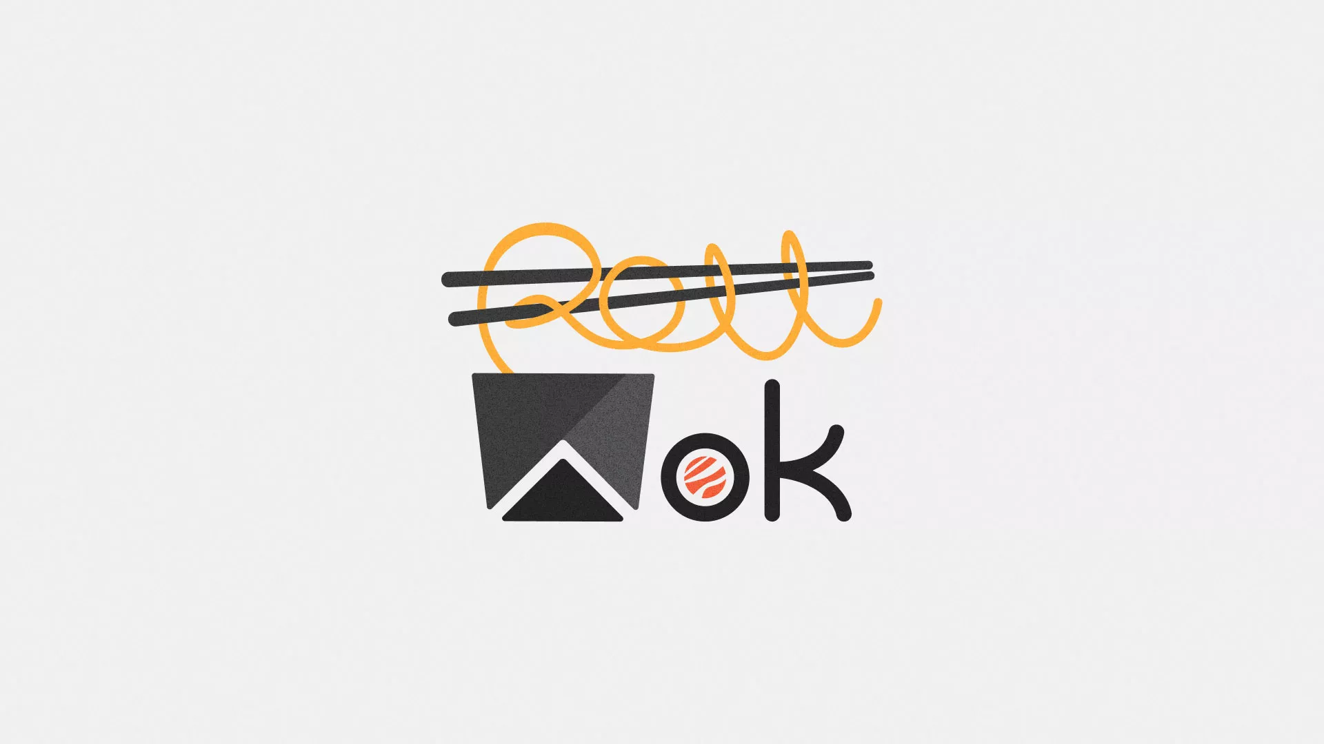 Разработка логотипа в Слюдянке для суши-бара «Roll Wok Club»